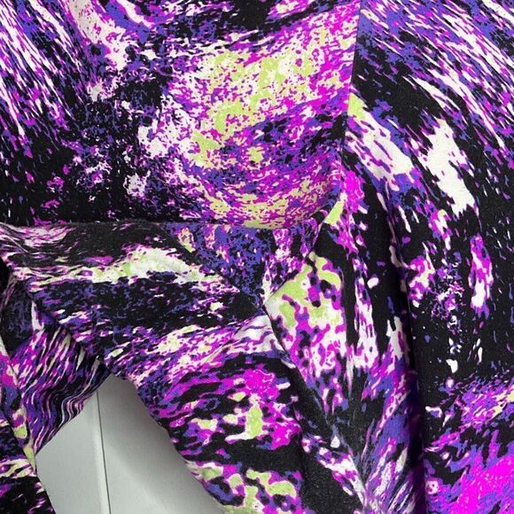 B Active Womens Plus Size 26/28 Athletic Capri High Rise Leggings Purple Swirl - Picture 4 of 8